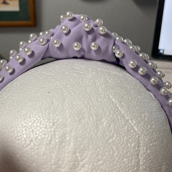 Bundle Three La Bella Headbands Pearls Knotted Seafoam Green Purple Pink - Picture 4 of 12